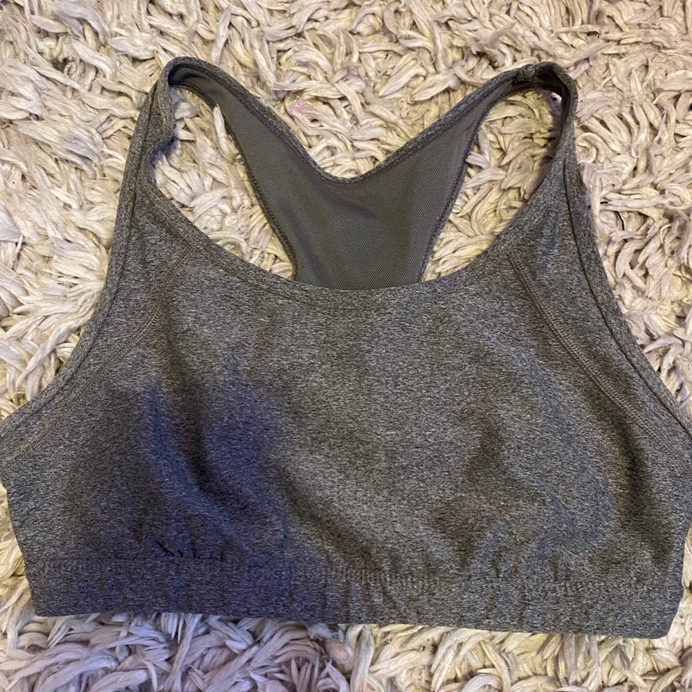grey sports bra